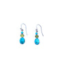 Petite Turquoise Stone Sterling Silver Earrings