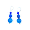 Gorgeous Blue Banded Chalcedony Sterling Silver Statement Earrings