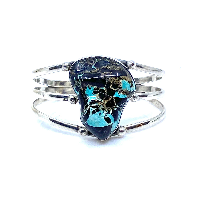 Amazing Turquoise Stone Cuff Statement Bracelet