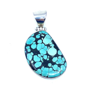 Turquoise Sterling Silver Statement Pendant