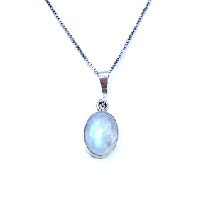 Mystical Rainbow Moonstone Sterling Silver Pendant