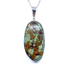 Genuine Turquoise Sterling Silver Statement Pendant