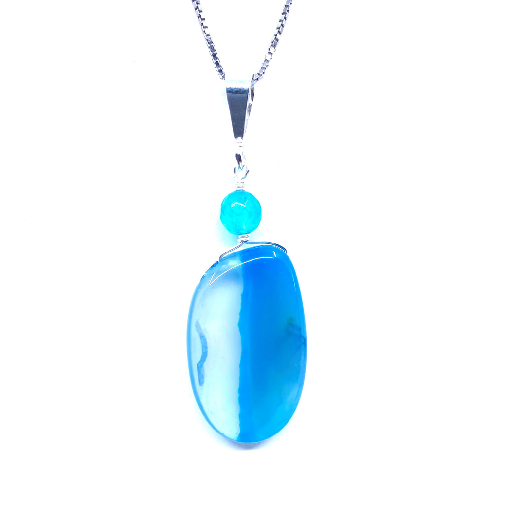 Beautiful Translucent Agate Sterling Silver Pendant