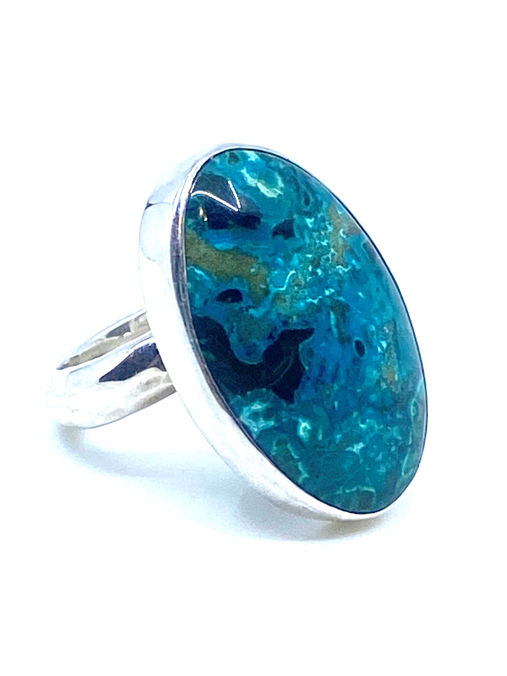 Starborn Arizona  Chrysocolla Turquoise Sterling Silver Statement Ring