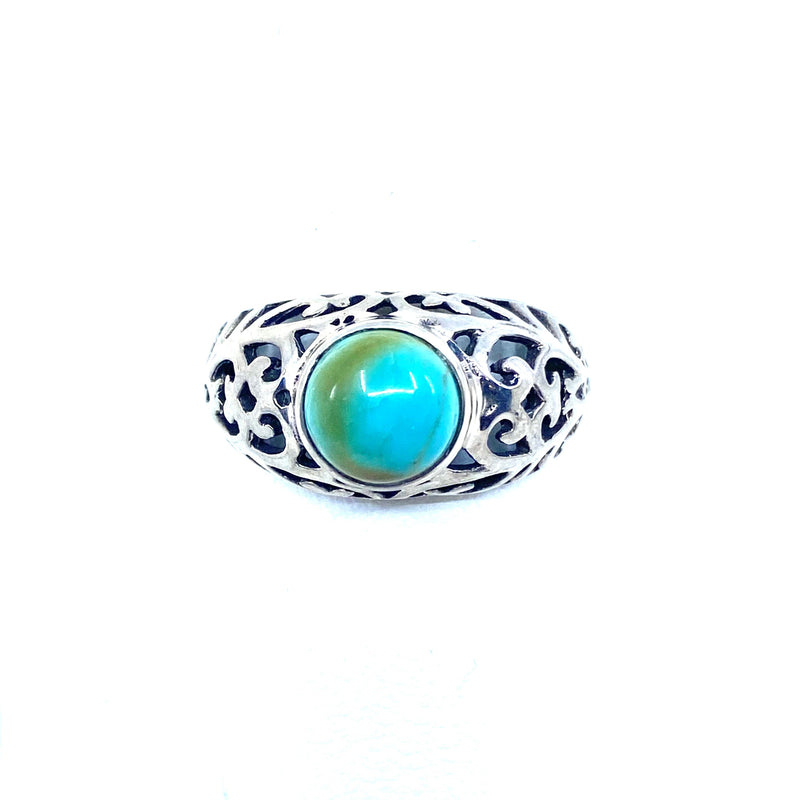 Beautiful Turquoise Sterling Silver Ring size 8