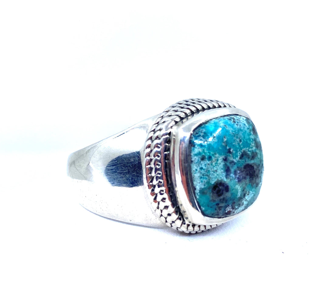 Jumbo Turquoise Sterling Silver Statement Ring