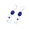 Gorgeous Amethyst & Fresh Water Pearl Sterling Silver Earrings