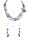 Gorgeous Layered Gemstone Drusy Sterling Silver Statement Necklace