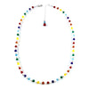 Beautiful Rainbow Pearl & Gem Single Strand Sterling Silver Necklaces