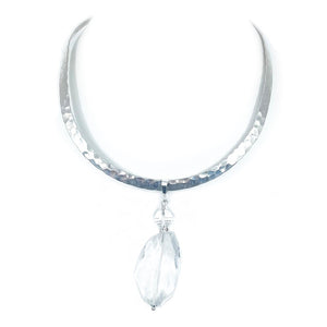 Gorgeous Large Quartz Crystal Collar Statement Necklace