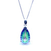 Gorgeous Mystic Quartz Large Tear Drop Sterling Silver Pendant
