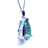 Gorgeous Mystic Quartz Large Tear Drop Sterling Silver Pendant