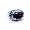 Brilliant Large Red Faceted CZ Sterling Silver Balinese Stone Statement Ring