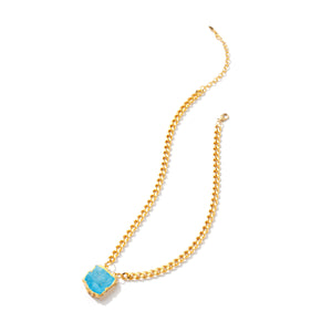 Vibrant Drusy Gold Plated Link Statement Necklaces