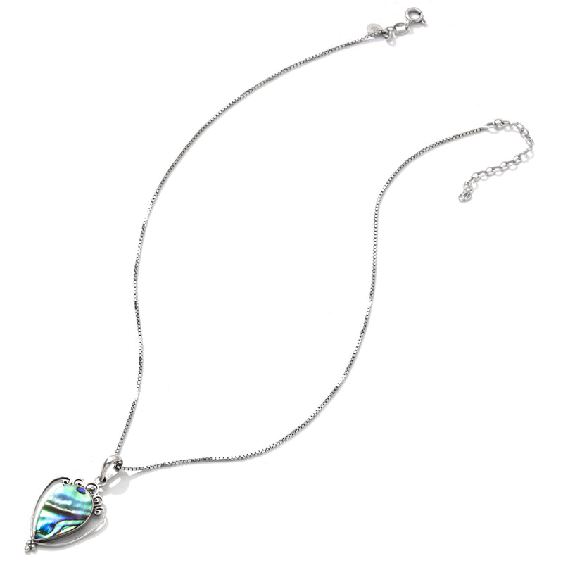 Lovely Abalone Sterling Silver Petite Necklace
