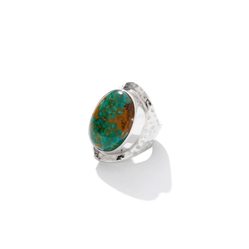 Beautiful Natural Turquoise Sterling Silver Statement Ring