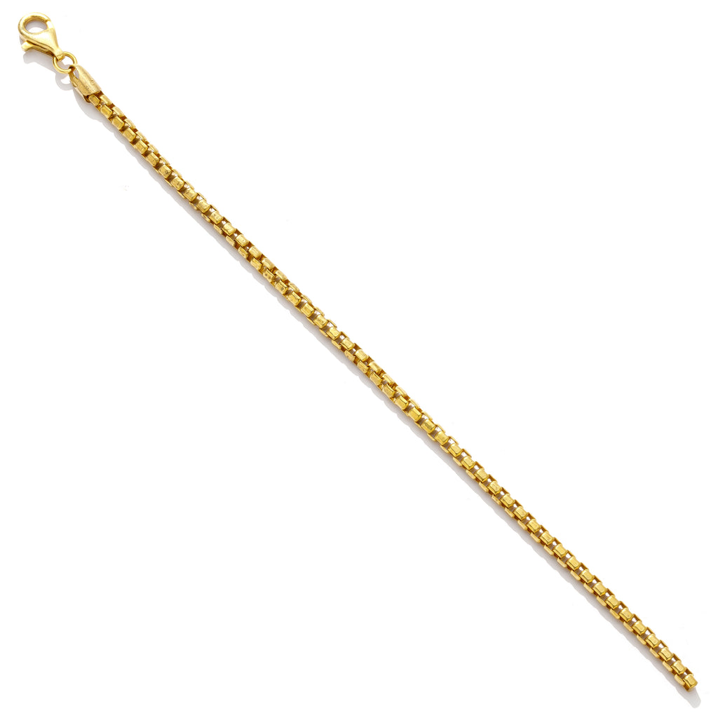 18kt Gold Plated Silver Italian Cable Chain Bracelet