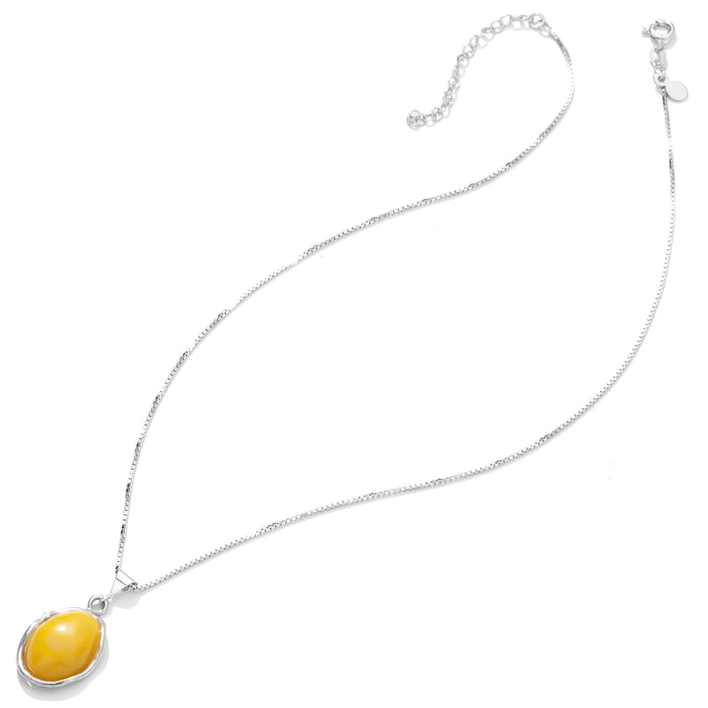 Butterscotch Baltic Amber Sterling Silver Petite Necklace