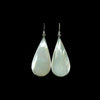 Striking White Mother of Pearl Sterling Silver Statement Earrings