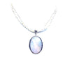 Lovely Mother of Pearl White Shell Sterling Silver Necklace