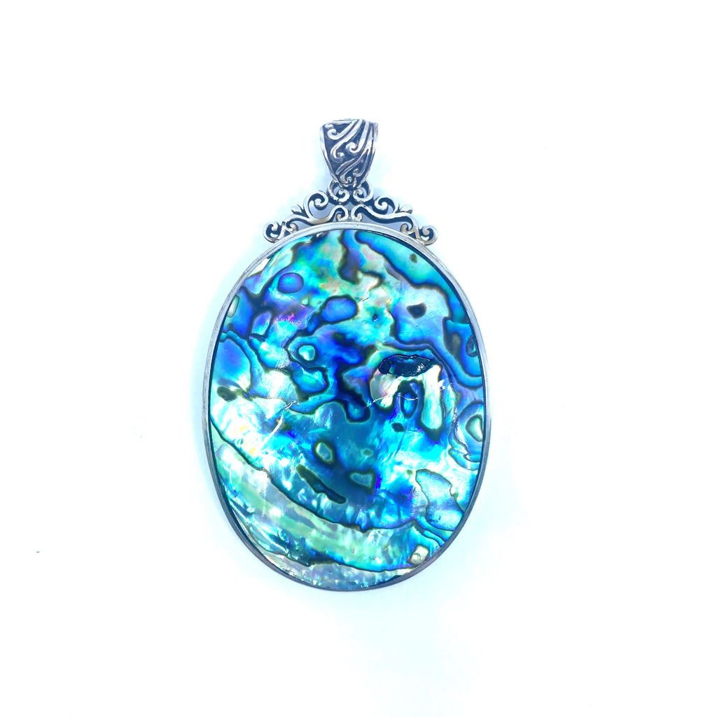 Gorgeous Radiant Abalone Statement Pendant