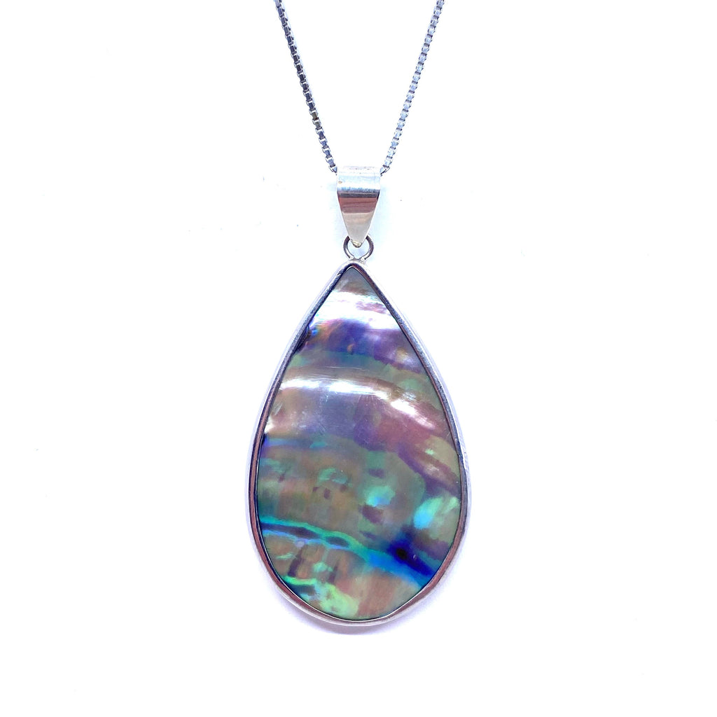 Lovely Abalone Shell Sterling Silver Pendant