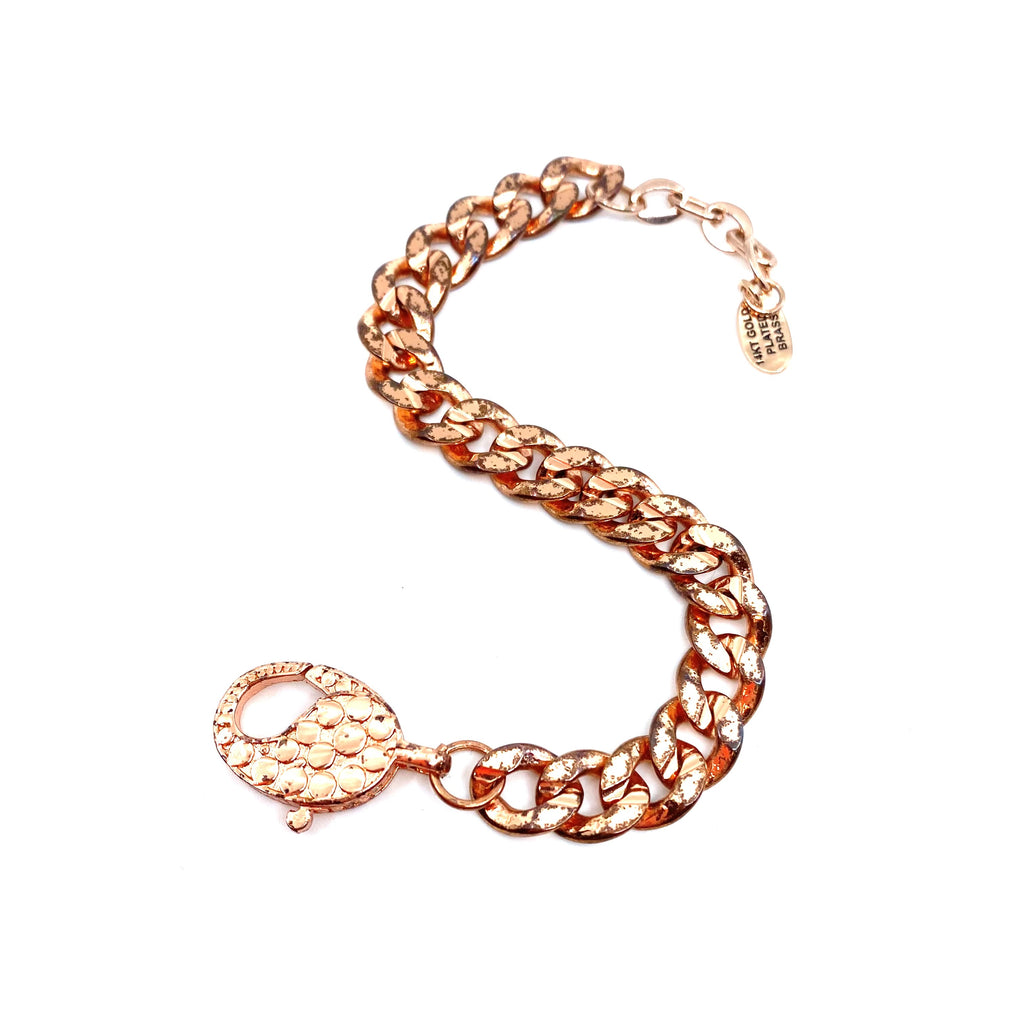 Beautiful Plated Rose Gold Link Bracelet