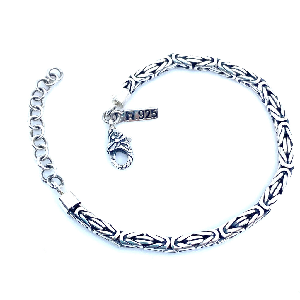 Adjustable Bali Bracelet Sterling Silver Dragonfly Clasp 7" to 8"