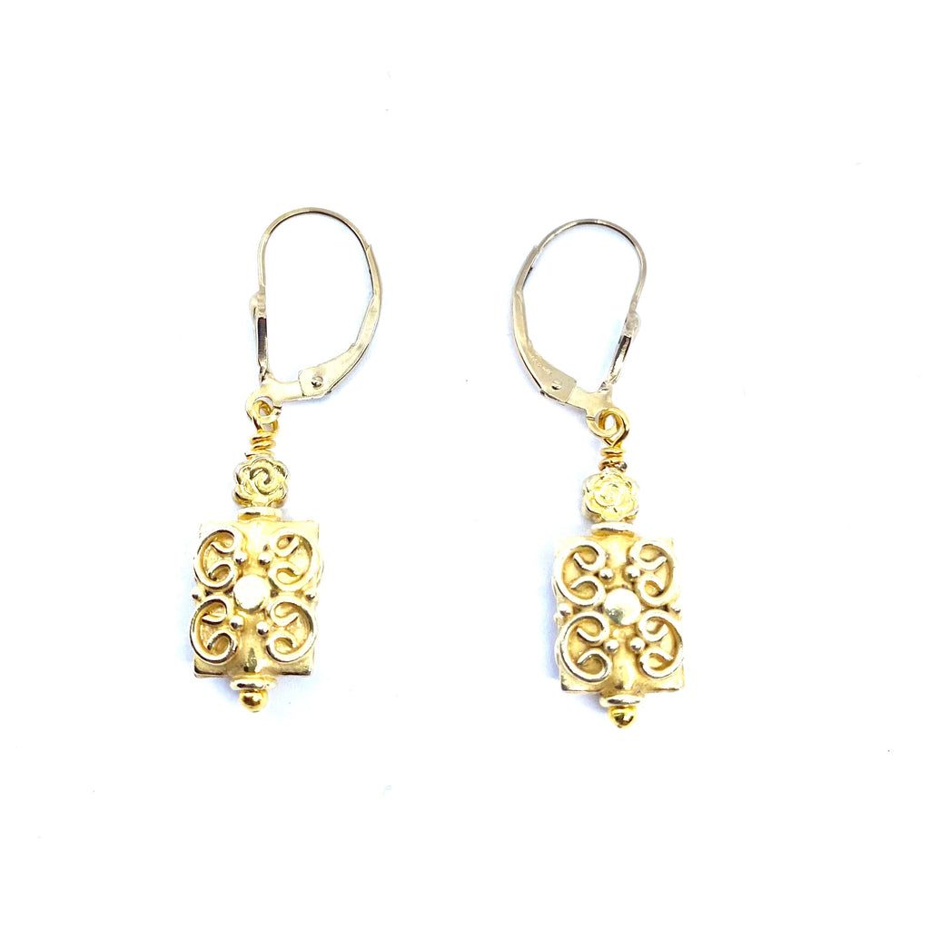 Gorgeous Petite 18kt Gold Plated Silver Earrings