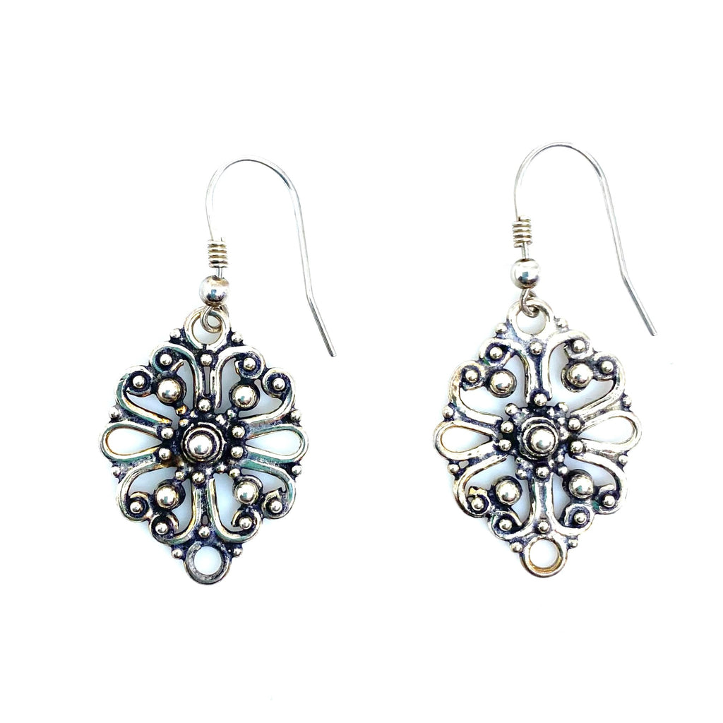 Lovely Filigree Sterling Silver Earrings
