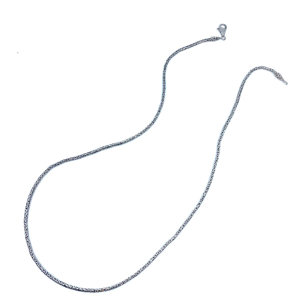 Balinese Boro Statement Chain 3mm with Gorgeous Balinese Designed Clasp 27"