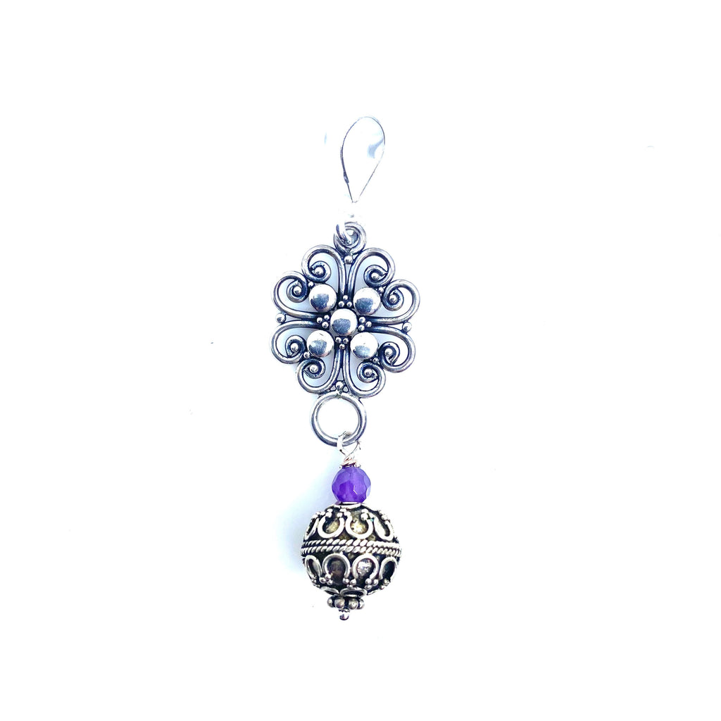Sterling Silver Filigree Double Statement Pendant