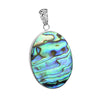 Fantastic Balinese Reversible Abalone & Coral Sterling Silver Statement Pendant