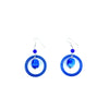Spicy Periwinkle Blue Hoop Sterling Silver Earring