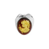 New Gorgeous Baltic Amber Cameo Sterling Silver Statement Ring