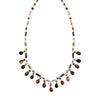 Exotic Tourmaline Faceted Drops Sterling Silver Necklace