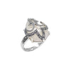 Fleur de Lis Marcasite Sterling Silver Statement Ring-various colors & sizes