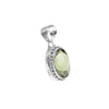 Enchanting Faceted Green Amethyst Sterling Silver Statement Pendant