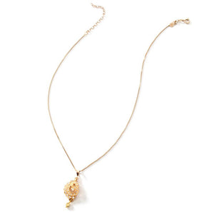 Dazzling Gold Plated CZ Pendant on 18Kt Italian Gold Plated Sterling Silver Chain.