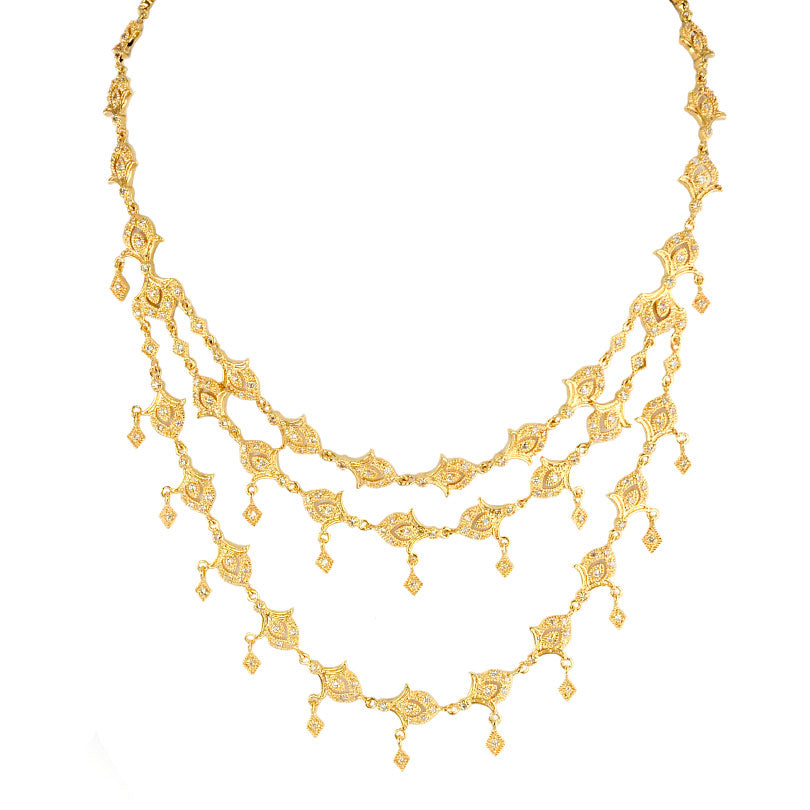 Stunning 14kt Gold Plated Crystal Moonlit Muse Necklace