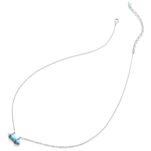 Larimar Petite Mini-Bar Sterling Silver Necklace