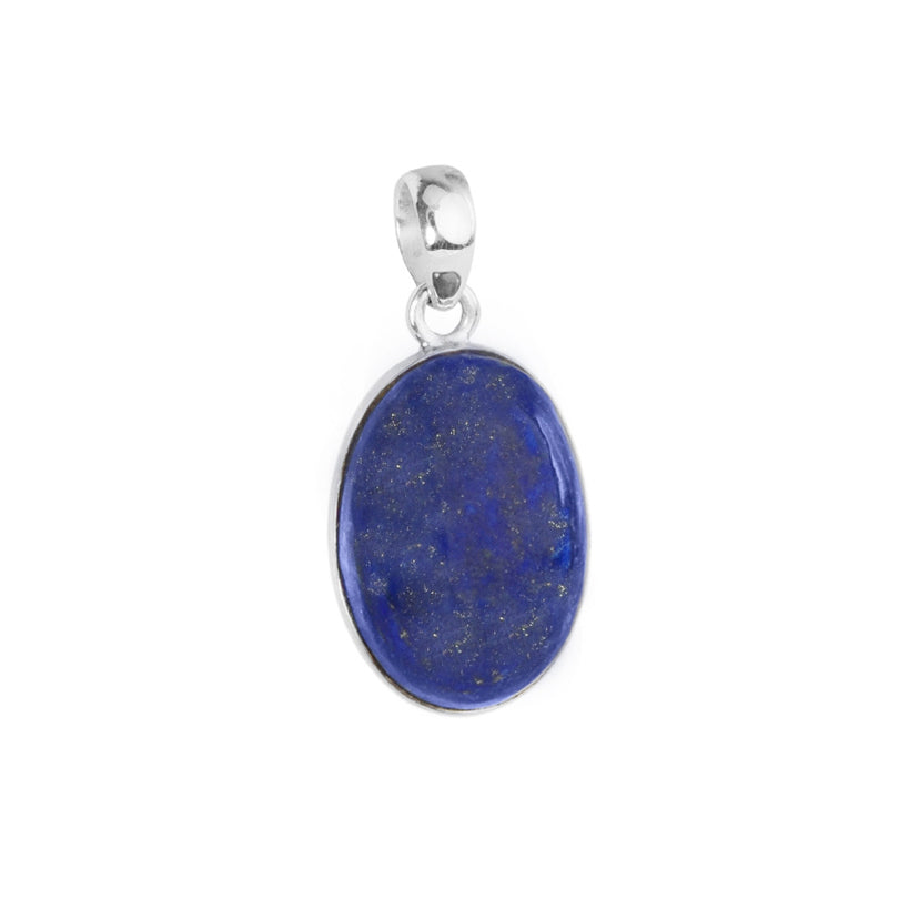 Rich, Royal Blue Lapis Sterling Silver Pendant (in various sizes)