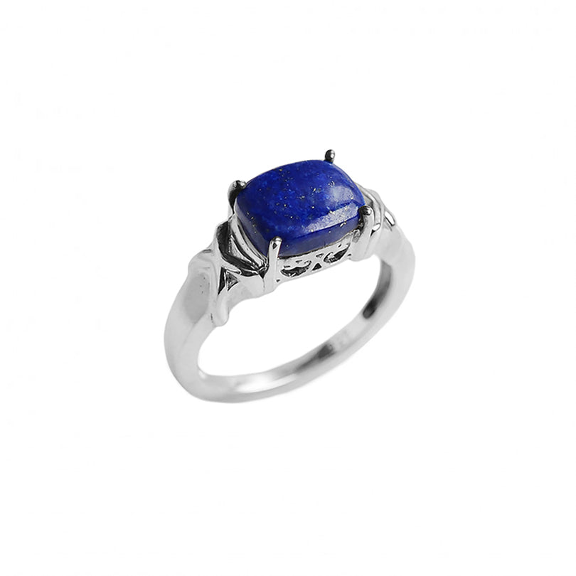 Lovely Small Lapis Sterling Silver Ring