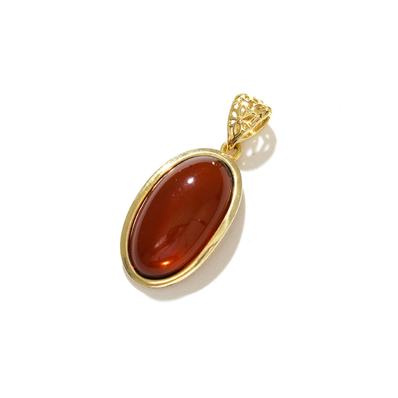 Gorgeous Clear Baltic Amber Sterling Silver Statement Pendant