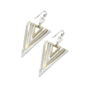 Fabulous Italian Silver and Gold Plated Silver Statement Earrings