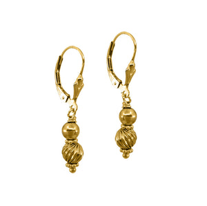Darling 18kt Gold Plated Petite Sparkling Leverback Earrings