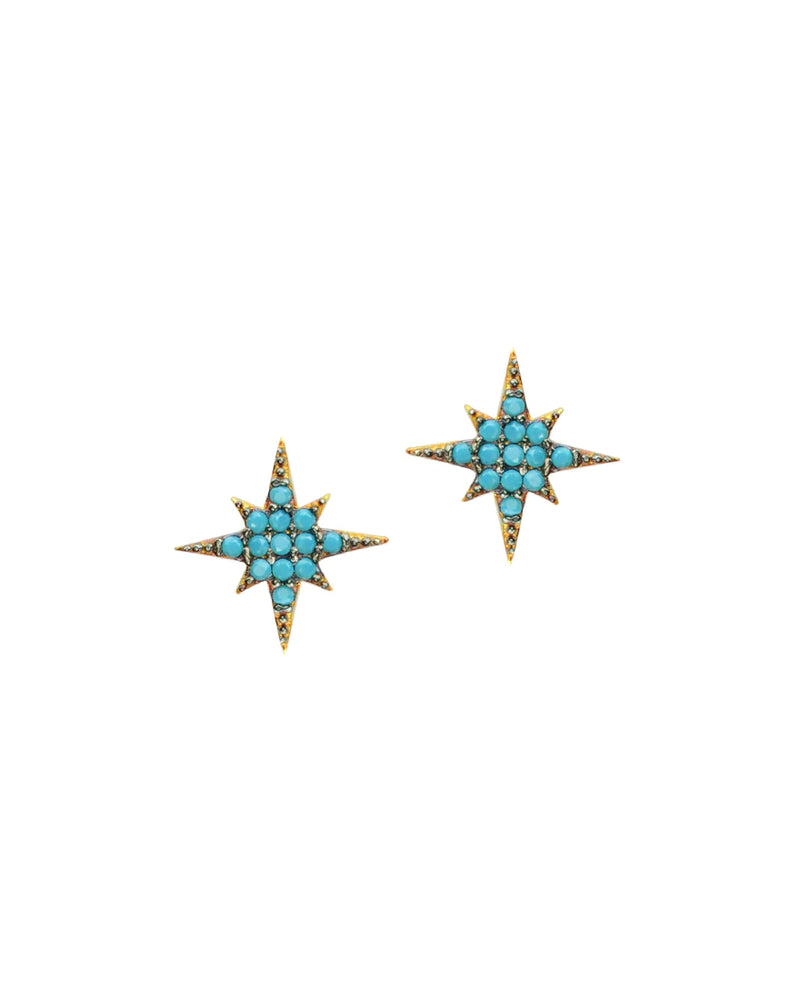 Blissful Studs | Crystal Turquoise