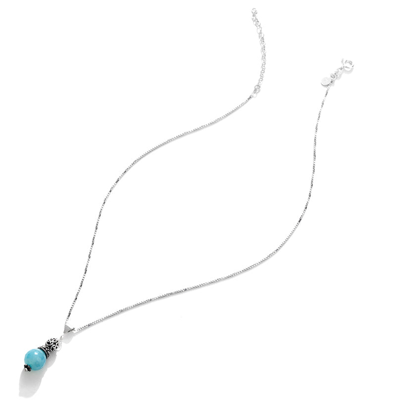 Make Sure it's Blue! Balinese Sterling Silver Necklace