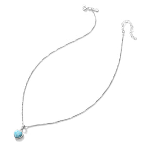 Petite Larimar Heart Sterling Silver Necklace