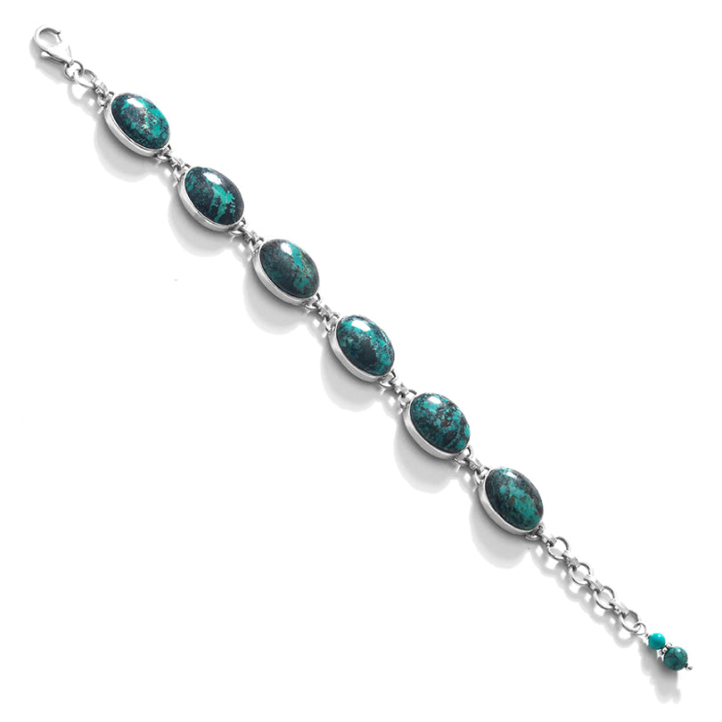 Gorgeous Genuine Turquoise Sterling Silver Statement Bracelet